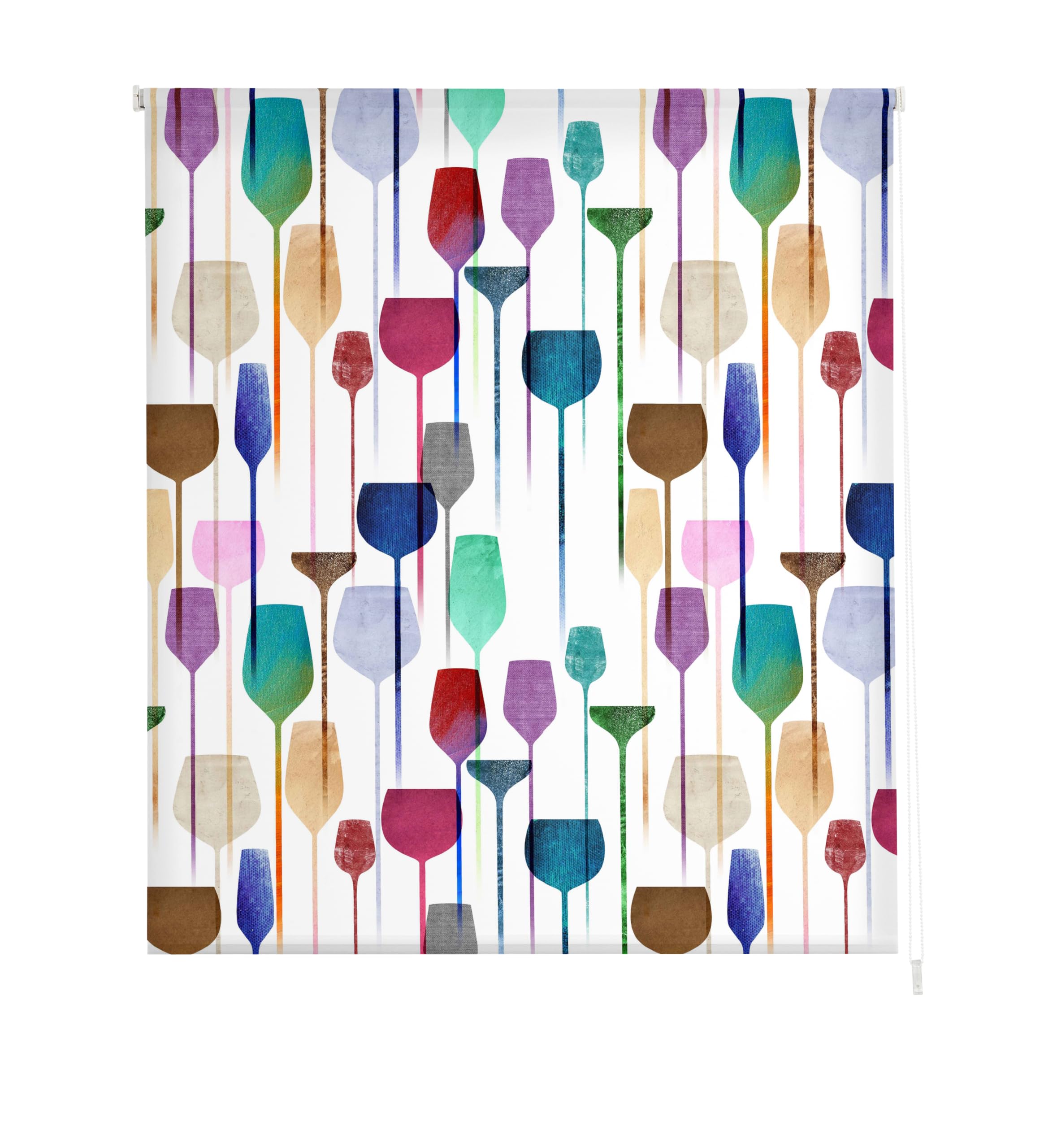 Estoralis Multicoloured C-1225 Basic Roller Blind Translucent Digital Polyester Multi-Coloured 110 X 250 Cm