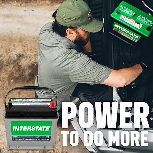 Miniatura 7 de Interstate Batteries Batería automotriz de 12 V 55 Ah (tamaño del grupo 35) 650CCA SLI AGM Reemplazo de batería automática para automóviles, SUV,