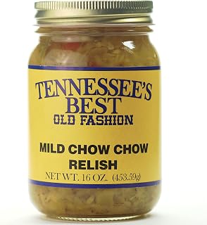 Tennessee's Best Mild Chow Chow Relish - Authentic Southern Sweet Tangy Pickled Veggies, Small Batch, No Preservatives
