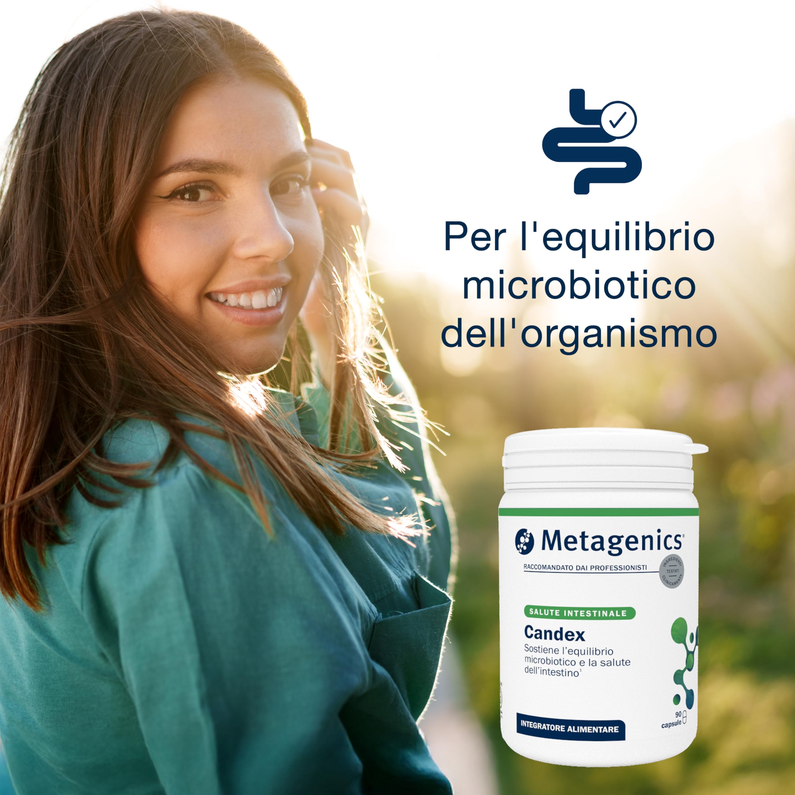 Metagenics Candex NFI - Estratti Vegetali per il Benessere della Flora Intestinale e l’Equilibrio Microbiotico - 90 Capsule