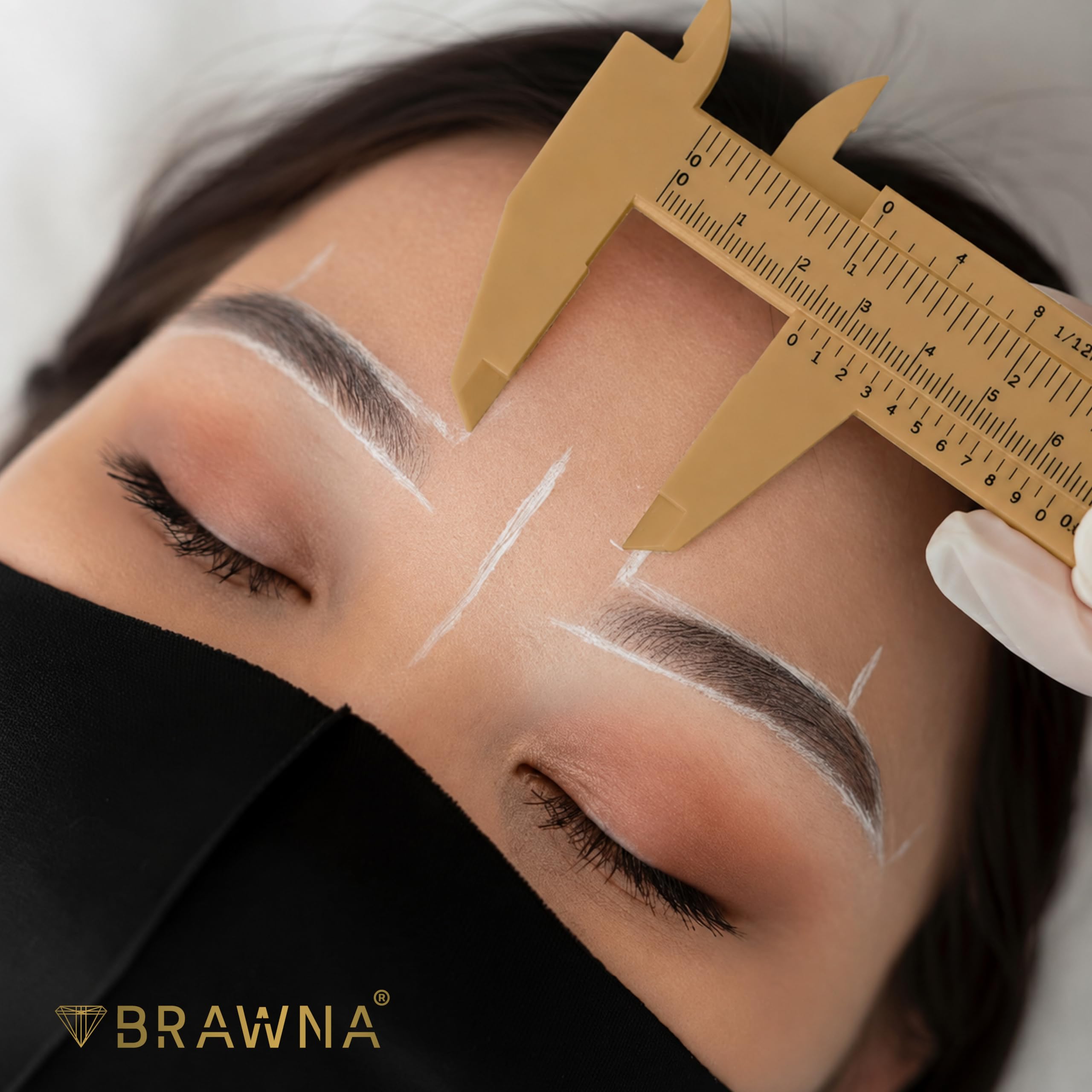 BRAWNA Brow Caliper Ruler - PMU Eyebrow Measurement -5 BRAWNA Brow Caliper Ruler - PMU Eyebrow Measurement -5