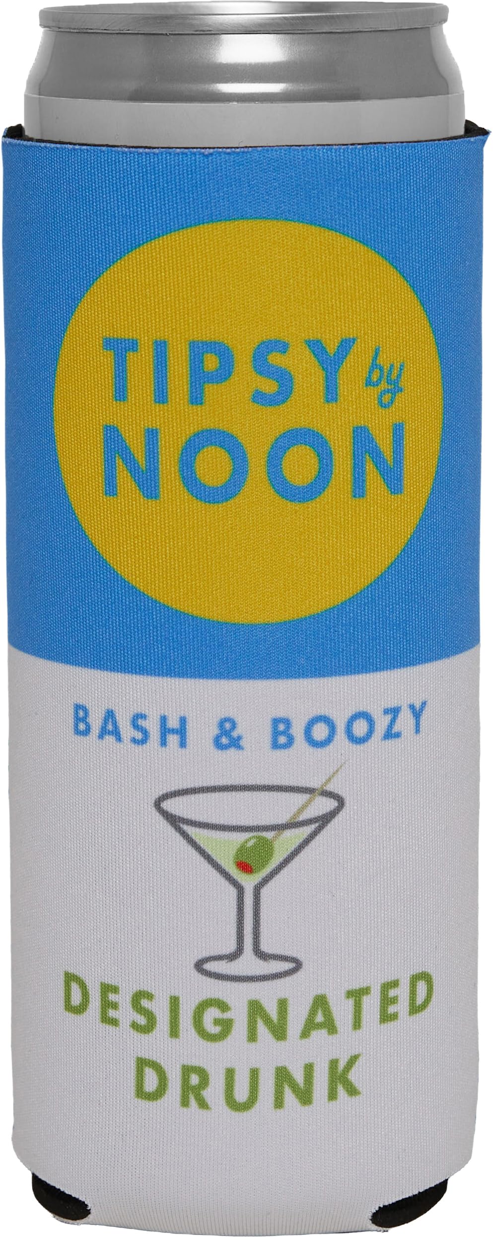Slim Can Cooler - Designated Drunk - Olive