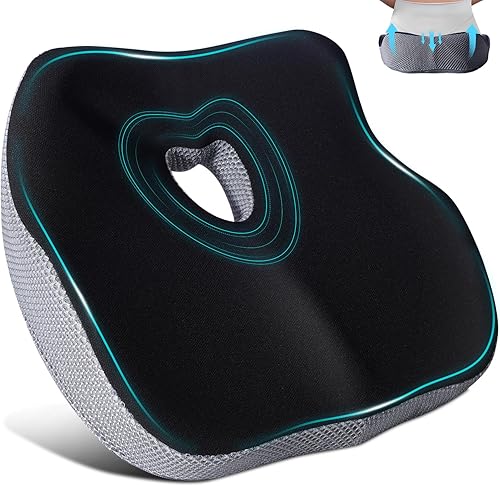 Cojín para asiento de automóvil, cojín para silla de oficina, mejora la postura, soporte lumbar para silla de oficina, cojín para el dolor de