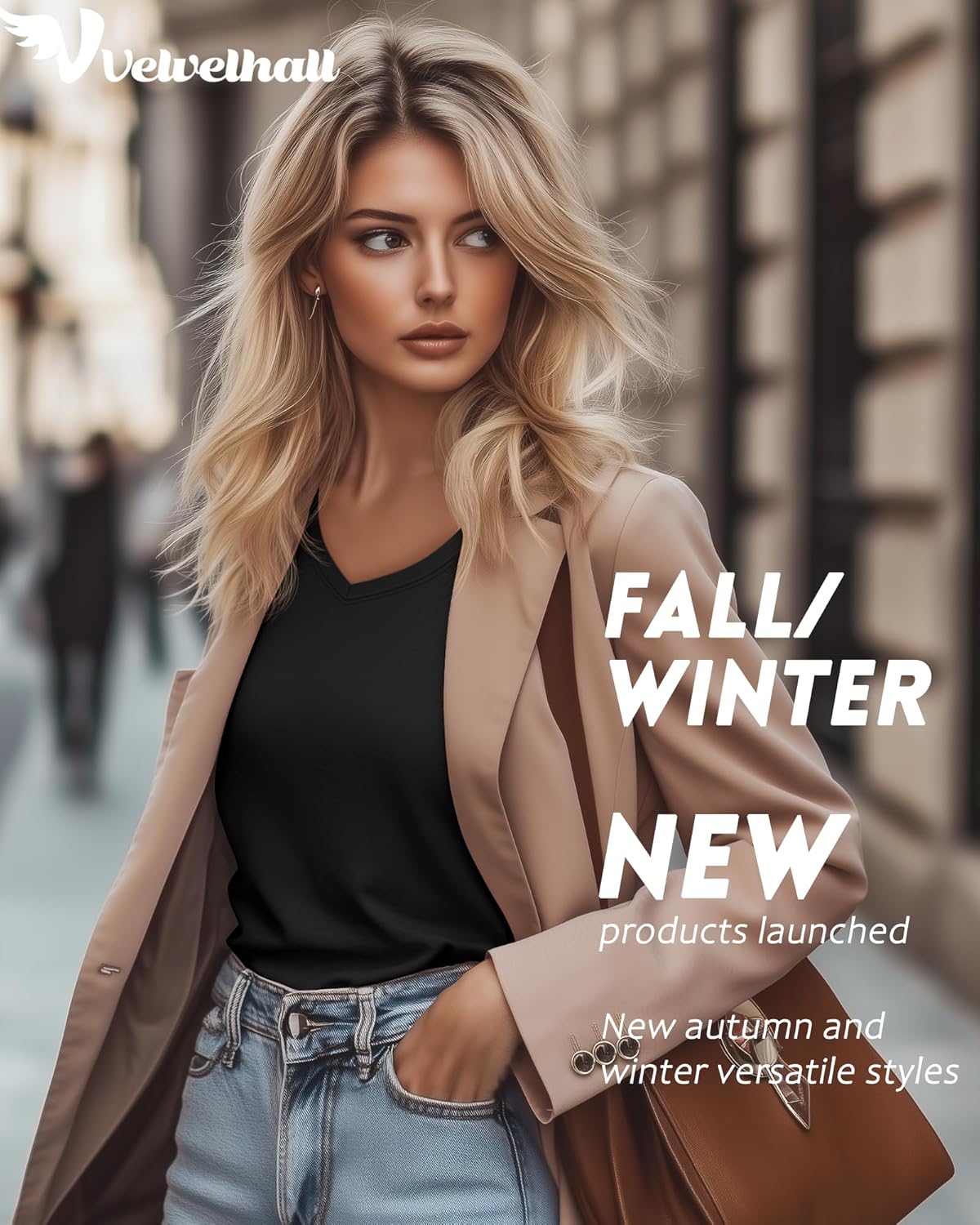 3 Pack Women's Long Sleeve T Shirts V Neck Raglan Tunic Tops Loose Casual Basic Tee Fall Winter Ladies Outfit - Image 3