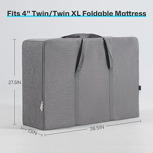 Miniatura 2 de Bolsa de almacenamiento plegable para colchón  Funda de transporte de colchón de espuma viscoelástica triple, colchón portátil, sofá cama, caja de
