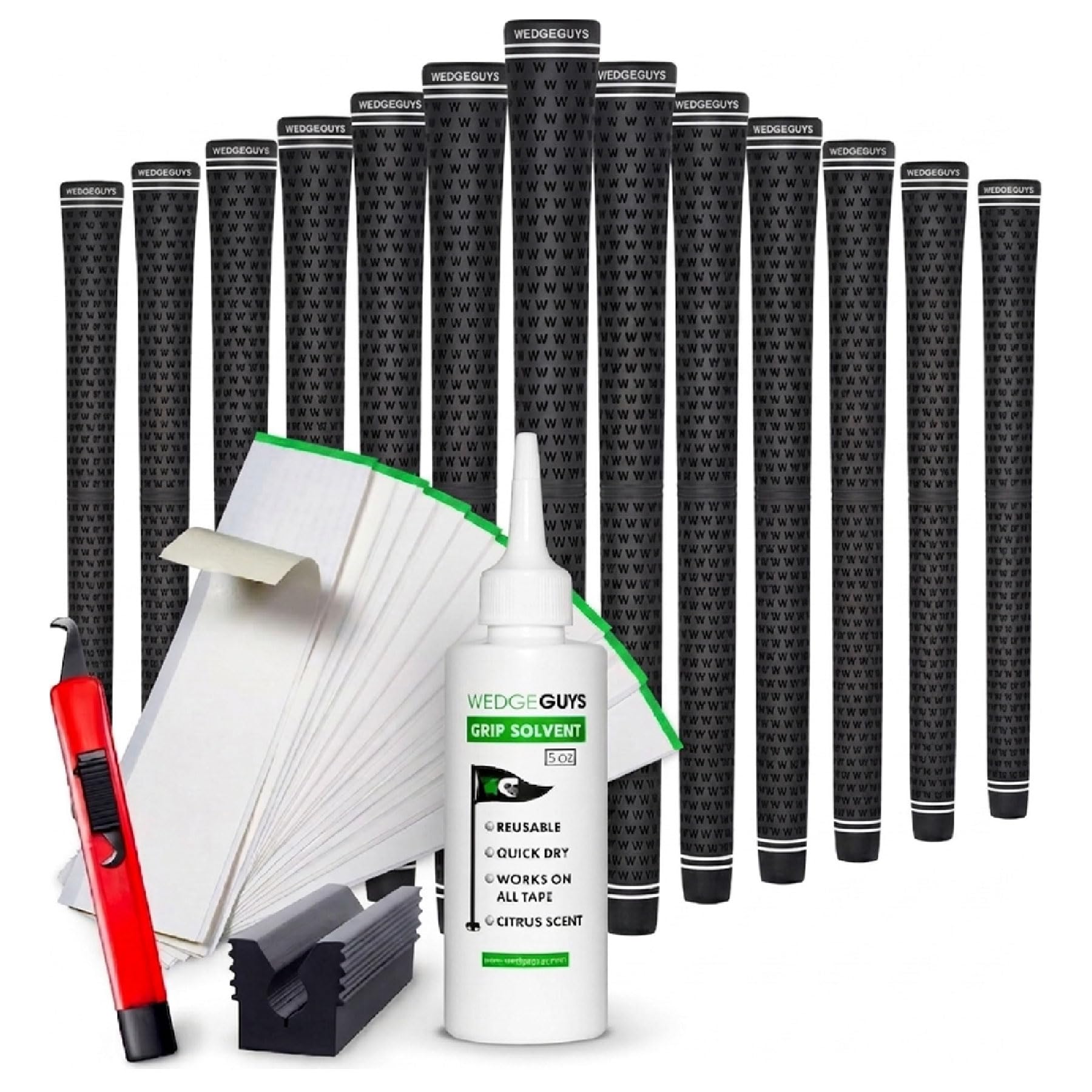 Wedge Guys Golf Zubehör Herren Light Grip Kit - Golfschläger Griffwechsel Set - Griff Reparatur Set Golf - Einfache Installation & Maximaler Halt - Golf Accessories