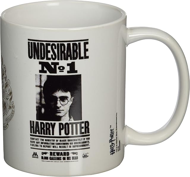 Harry Potter Ceramic Mug with Undesirable No1 Wanted Poster Graphic in Presentation Box - Official Merchandise