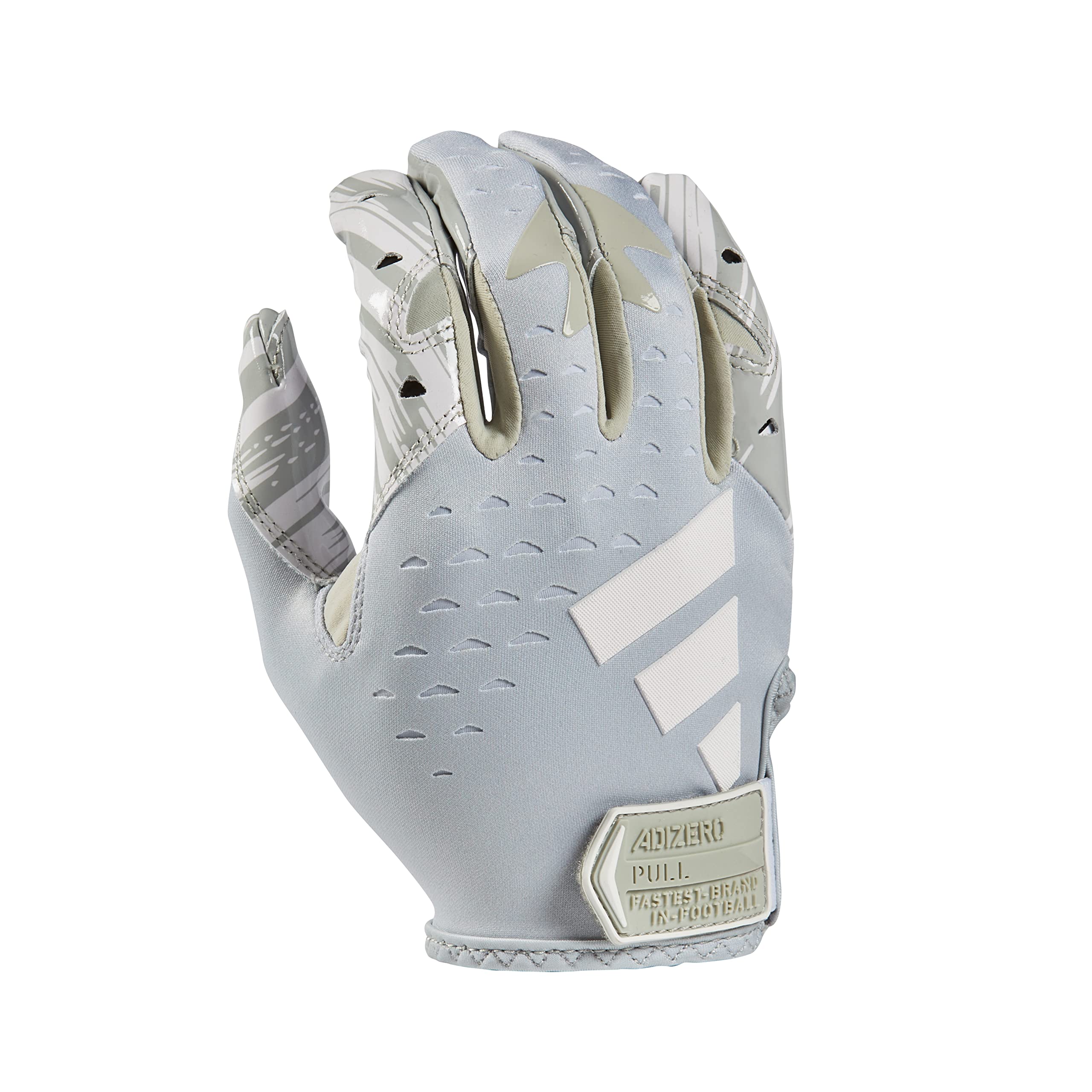 adidas Adizero 13 - Guantes para receptor de fútbol, color gris/blanco, talla M