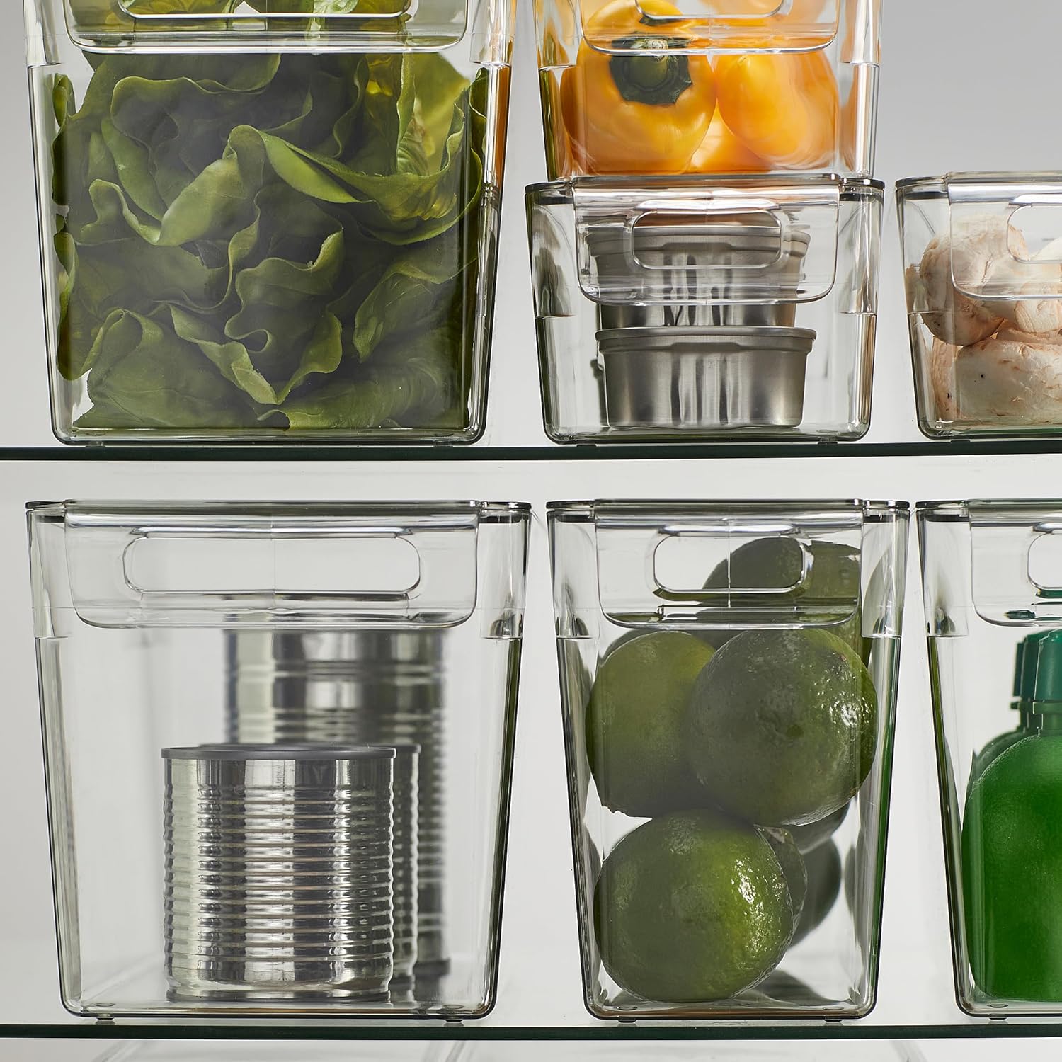 KLIPPKAKTUS Storage box for fridge, transparent, 32x10x14 cm