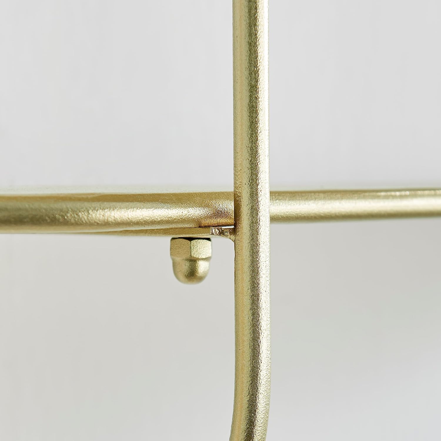Danya B. Two-Tier Warm Gold Metal Hanging Bracket Wall Mounted Shelf