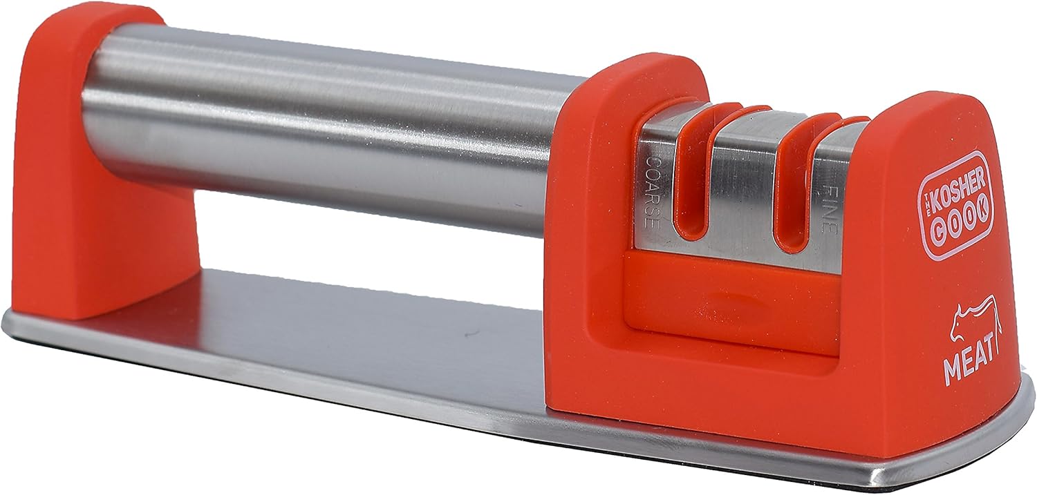 Meat Red Knife Sharpener Professional Grade for Straight or Serrated