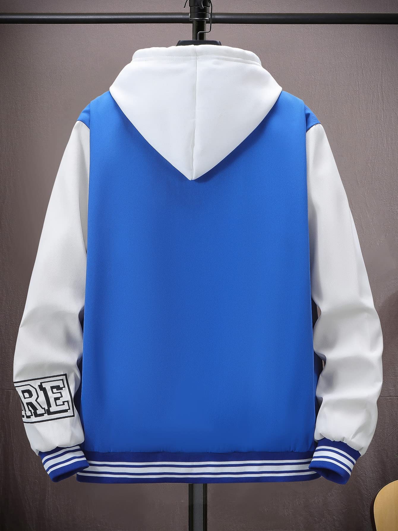 Amazon.com: Neeno Men Letter Graphic Colorblock Striped Trim