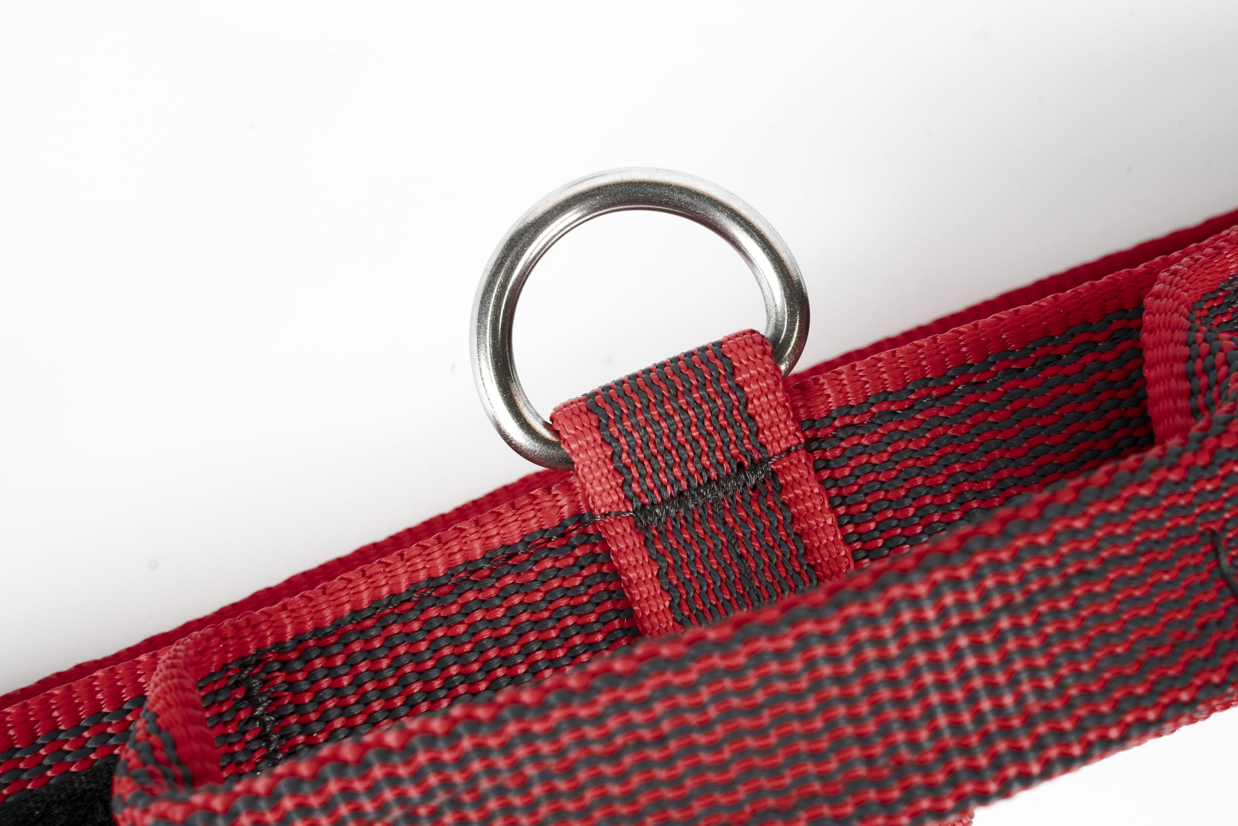 Collare K9 serie Color & Grey con manico richiudibile, 40 mm x 38-53 cm, rosso-grigio