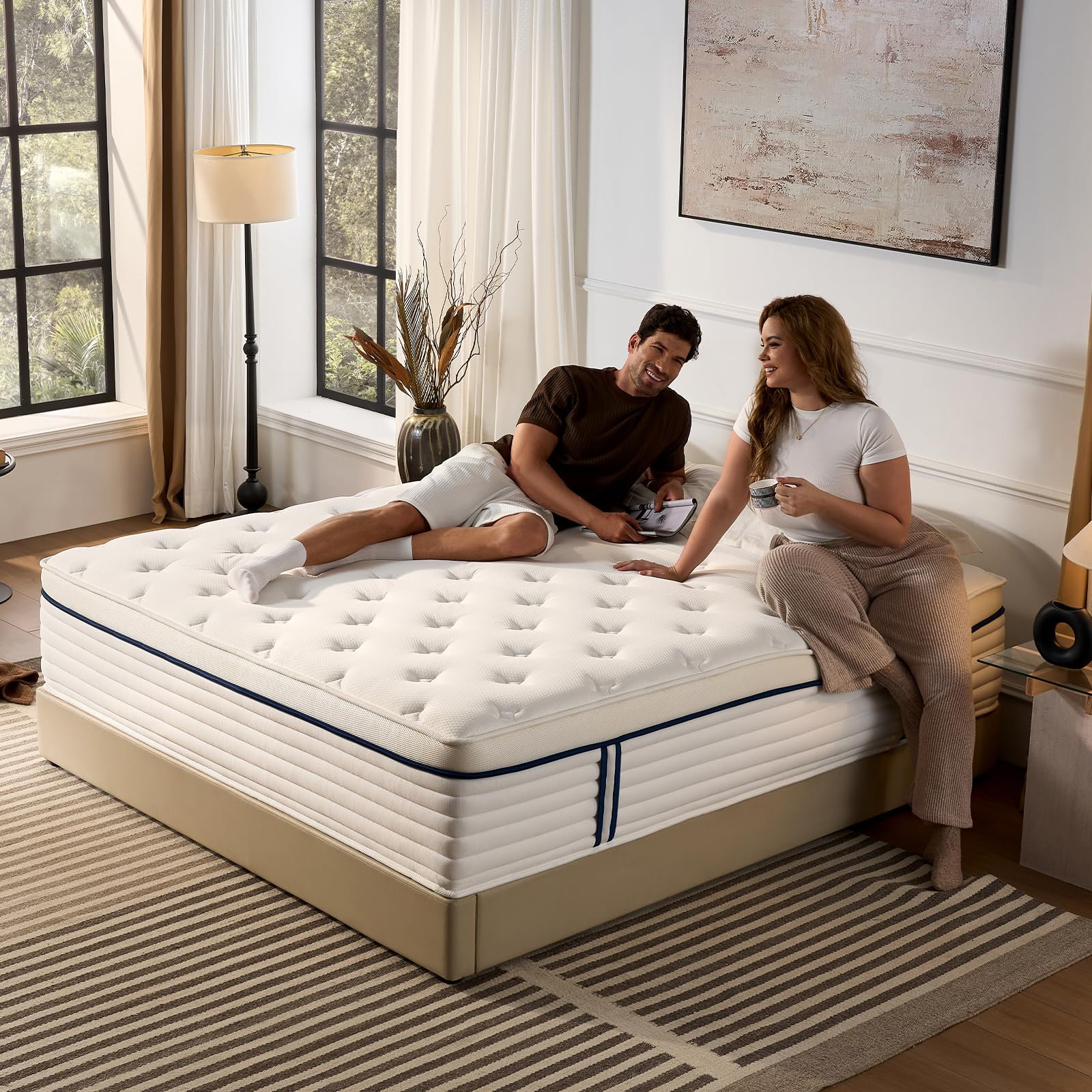 Amazon.com: QUILTZEN Queen Mattress 12 Inch, Medium Plush Hybrid