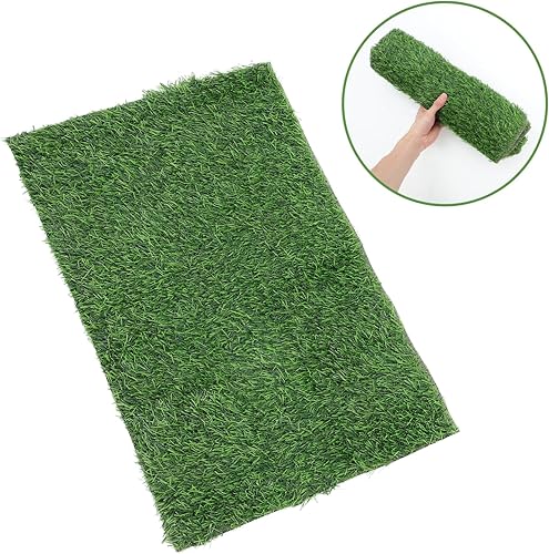 Miniatura 5 de Happyyami 3pcs Turf Floor Mat Carpet Lawn Artificial Turf Outdoor Rug Artificial Grass for Dogs Gazon Aquarium Turtle Tank Grass Tiles Artificial