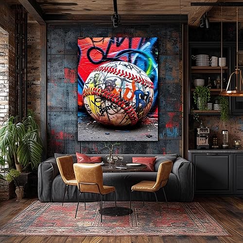 Miniatura 150 de ANRUOXI Graffiti - Lienzo decorativo para pared, diseño abstracto retro, pintura urbana moderna, póster de decoración de pared de zapatos para