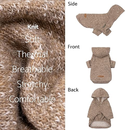 Miniatura 5 de Fitwarm Sudadera con capucha de forro polar para perro, teñido anudado, ropa de invierno para perros pequeños, hembras y niños, sudadera ligera para