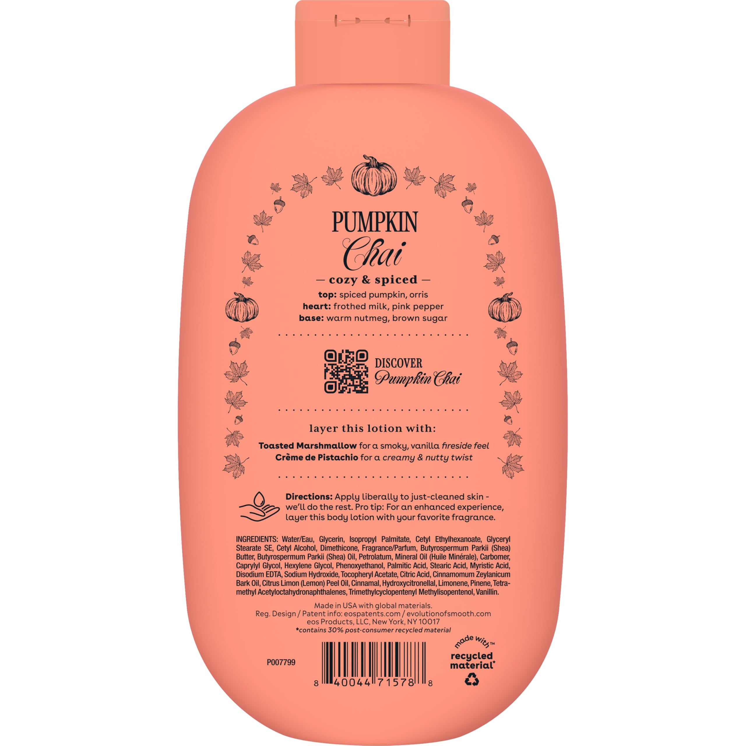 eos Pumpkin Chai Shea Better Body Lotion - 24H Moisture, 16 fl oz view 6