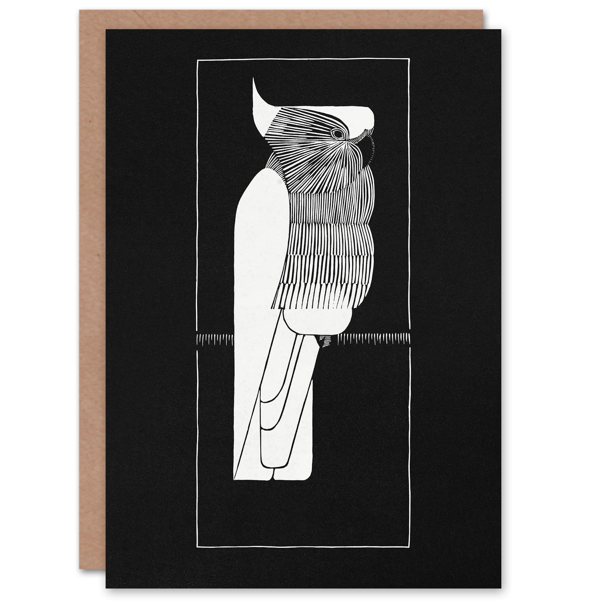 Artery8 Samuel J De Mesquita Art Card Sulphur Crested Cockatoo Parrot
