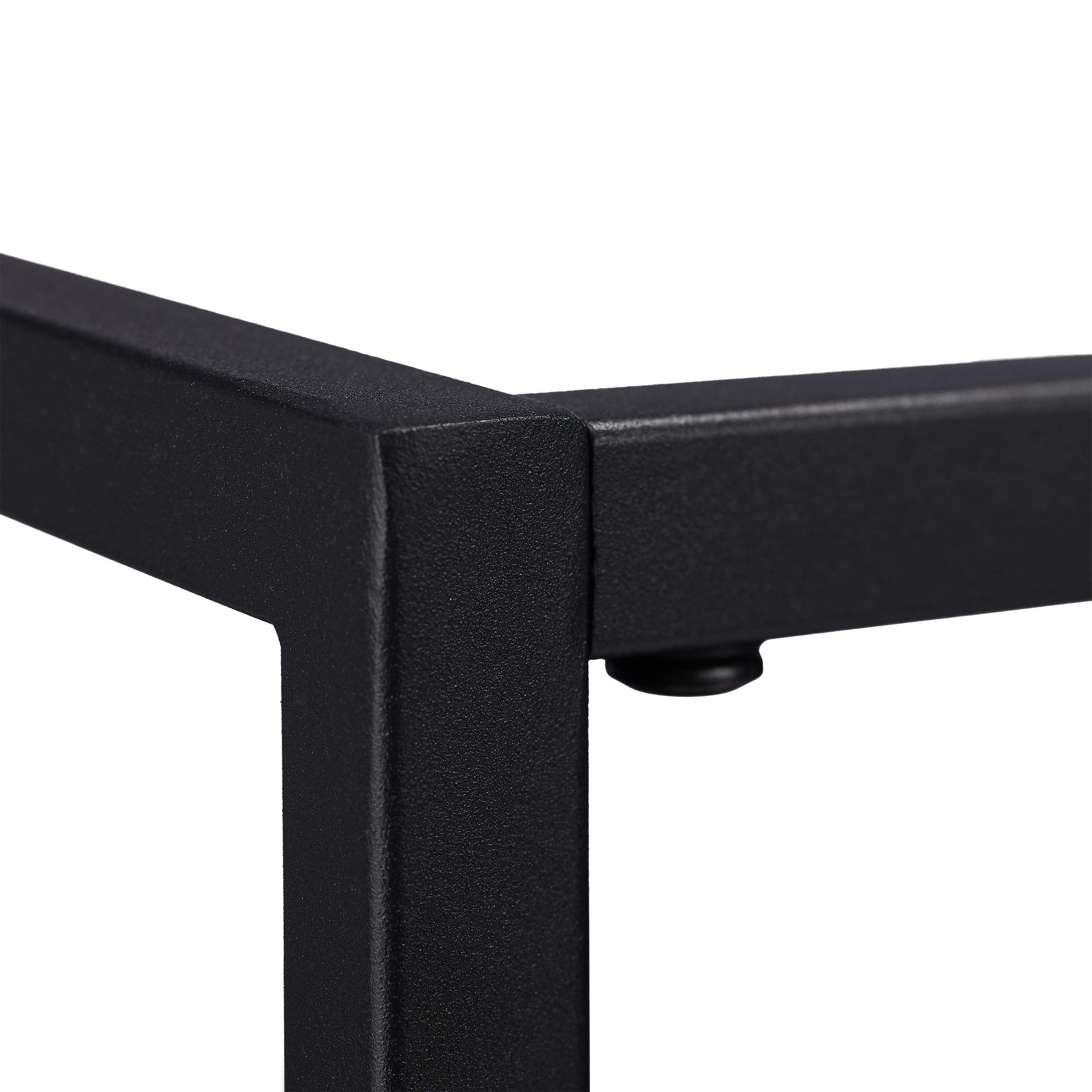 Relaxdays Tavolino da Divano, Ripiano in MDF, Vetro & Metallo, Design Moderno, Elegante Tavolino da Salotto, HLP 42x90x50 cm, Nero