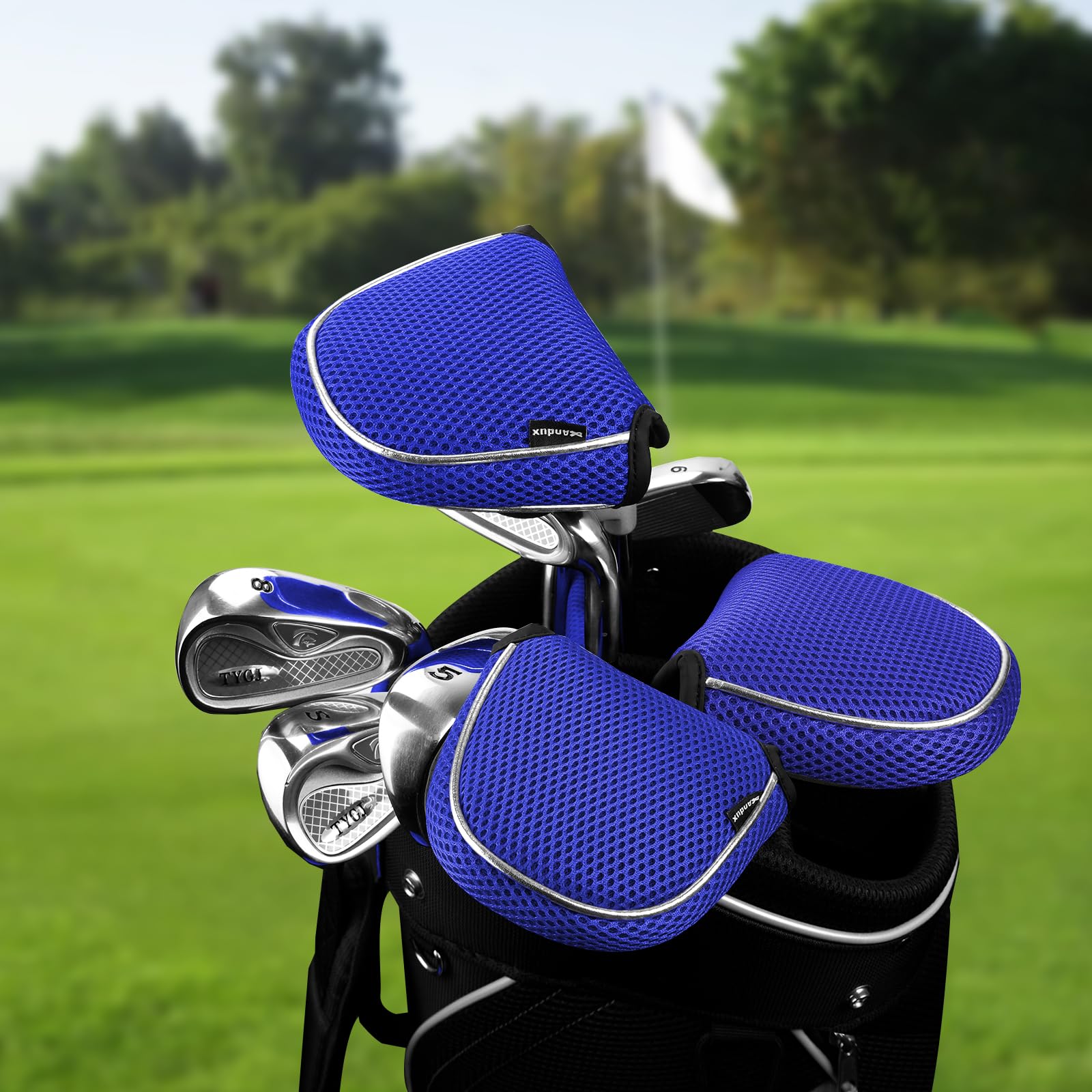 Andux Mallet Putter Cover Golf Putter Head Covers for Center Shaft Putter MT/TG16, Semicircle