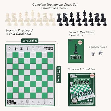 Bobby Fischer Learn to Play Chess Set Board Game