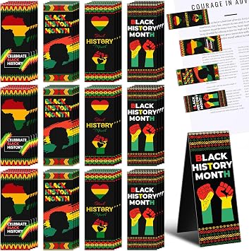 ReliThick 72 Pcs Magnetic Juneteenth Bookmarks 2.95 inch Magnetic Black History Page Markers Page Clips Juneteenth Black History Month Party Decorations Africa American Celebration Gifts