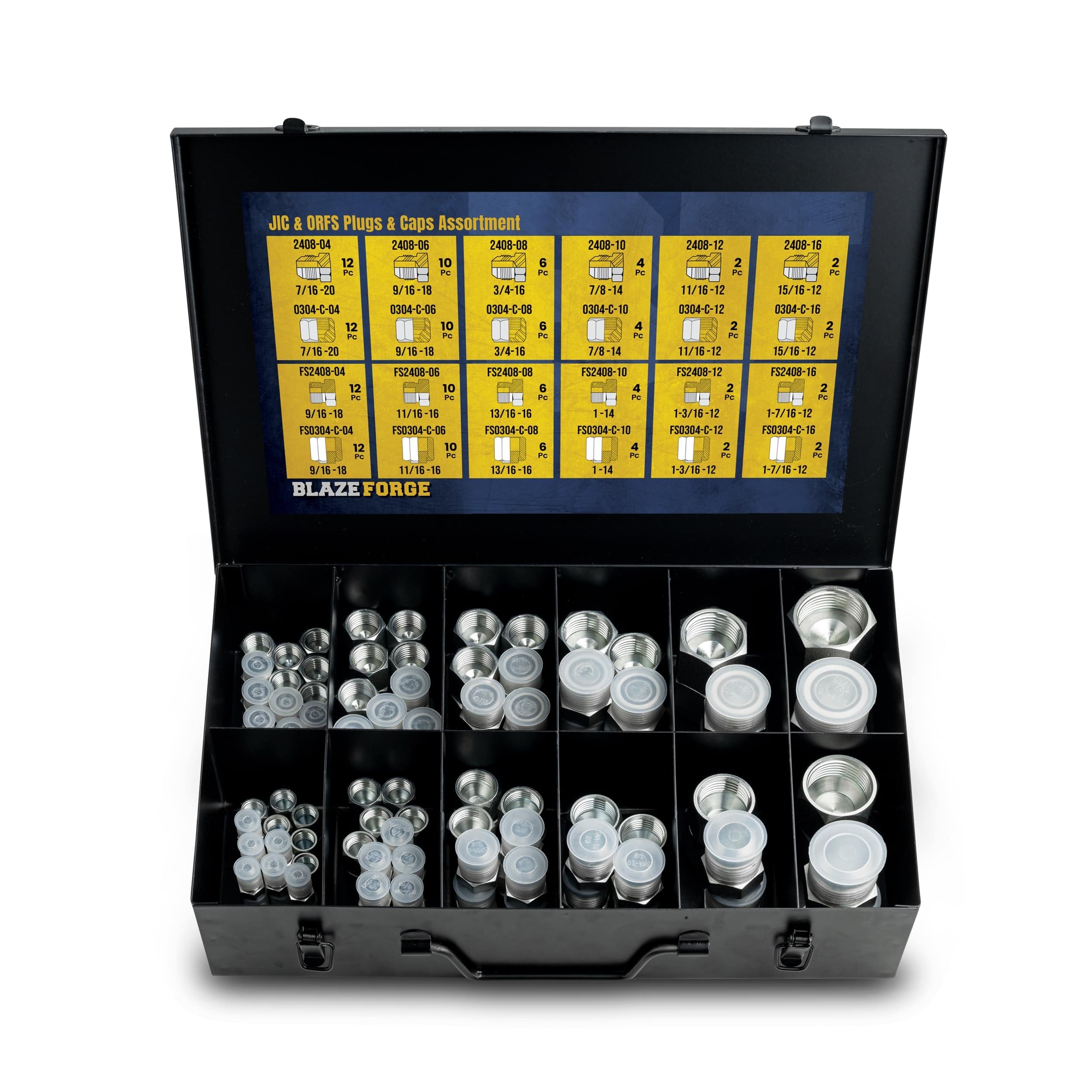 Amazon.com: 144 Pcs JIC & ORFS Cap and Plug Kit – Hydraulic