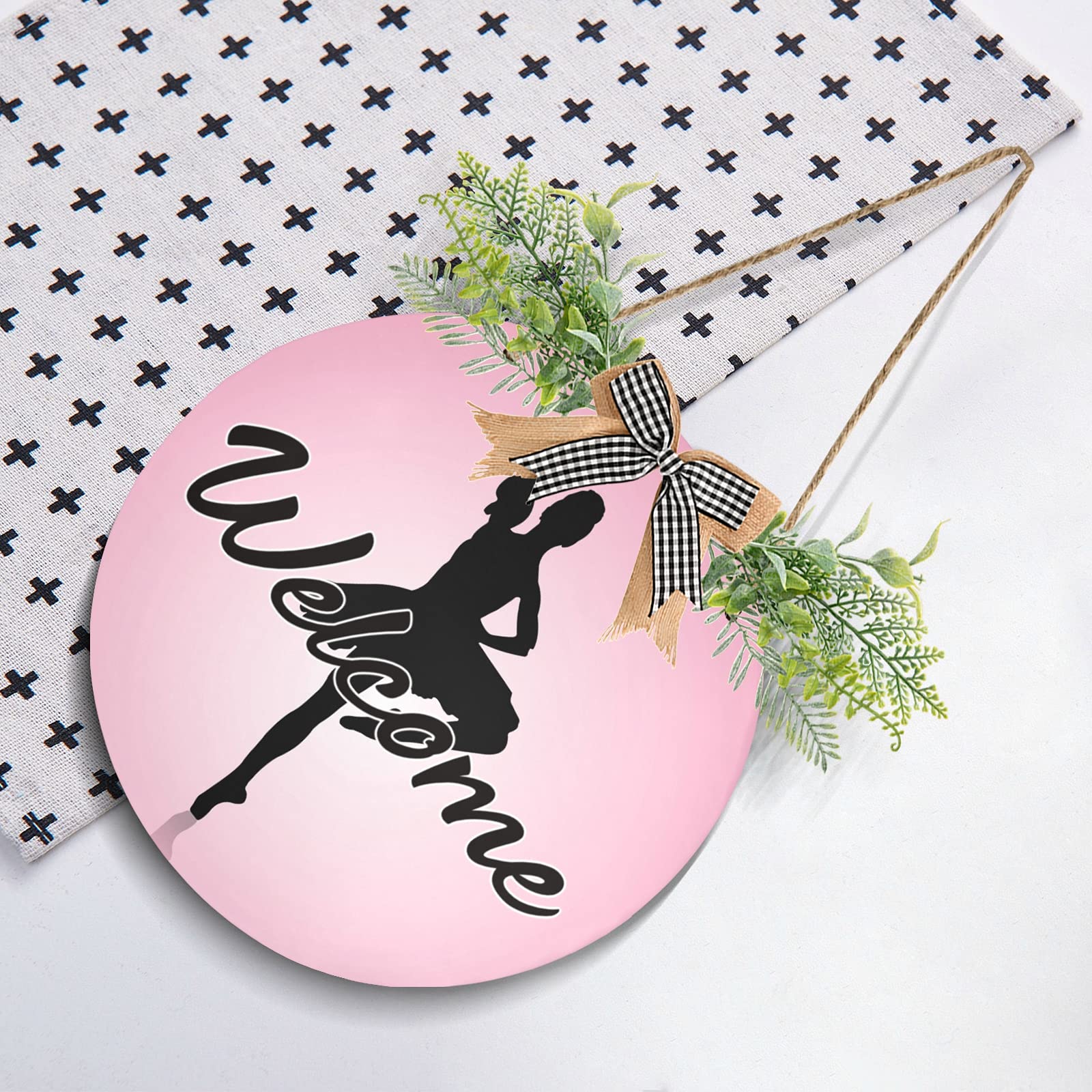Amazon.com : xigua Dancing Ballerina Silhouette Welcome Sign Front Door  Decor Farmhouse Front Porch Decor PVC Wall Sign for Daily Holiday Welcome  Home Yard Sign : Home & Kitchen
