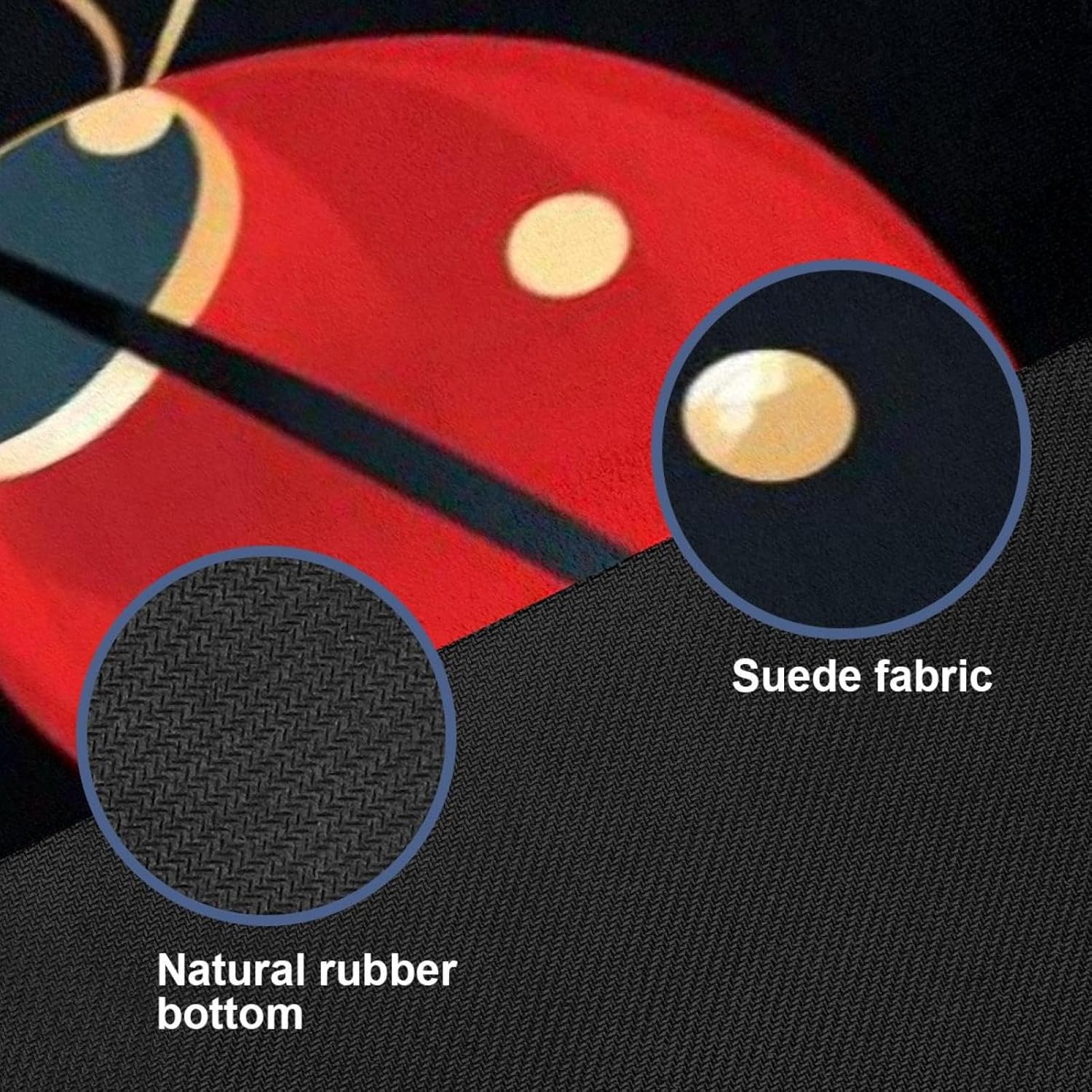 Yoga Towel, Ladybug Pattern Non Slip Sweat Absorbent Hot Yoga Mat Towel for Hot Yoga, Pilates and Fitness - 72.8" x 26.8"