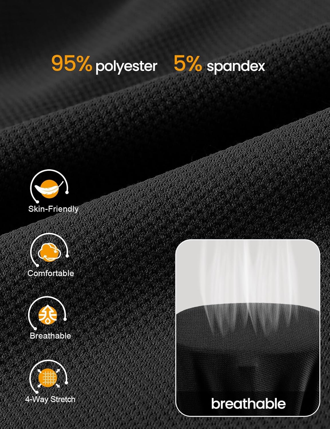 Rdruko Men's Joggers Pants with Zipper Pockets Stretch Tapered Track Pants Athletic Casual Sweatpants for Gym Running - Image 4