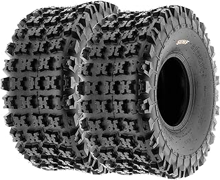 SunF ATV UTV Quad Knobby Sport Tires 20x10-9,6 PR Tubeless A027, Set of 2