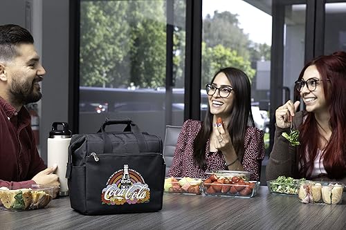 Miniatura 2 de PICNIC TIME Coca-Cola Unity Buy The World A Coke On The Go - Bolsa de almuerzo suave y enfriadora, bolsa de almuerzo aislada, color negro