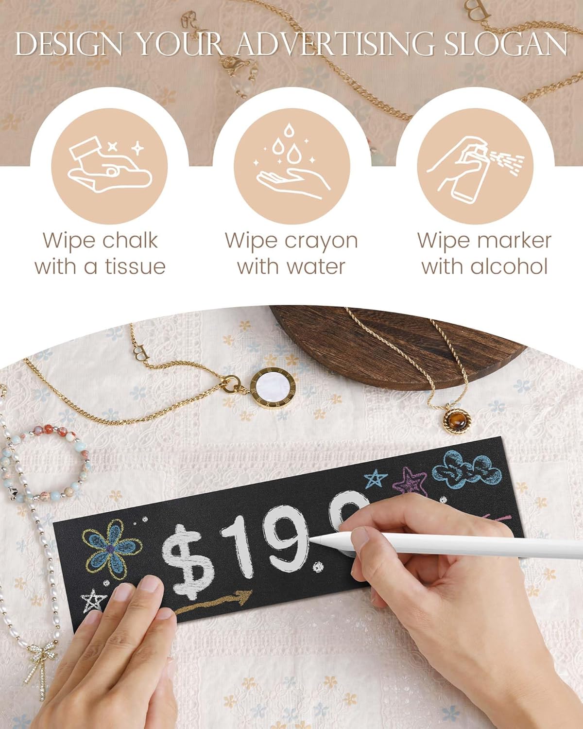 Necklace Display for Vendors, 3 Tier Foldable Jewelry Display Stand with 66 Slots, Wooden Chain Necklace Holder with Velvet for Selling, Jewelry Storage Organizer for Craft Show - Image 4