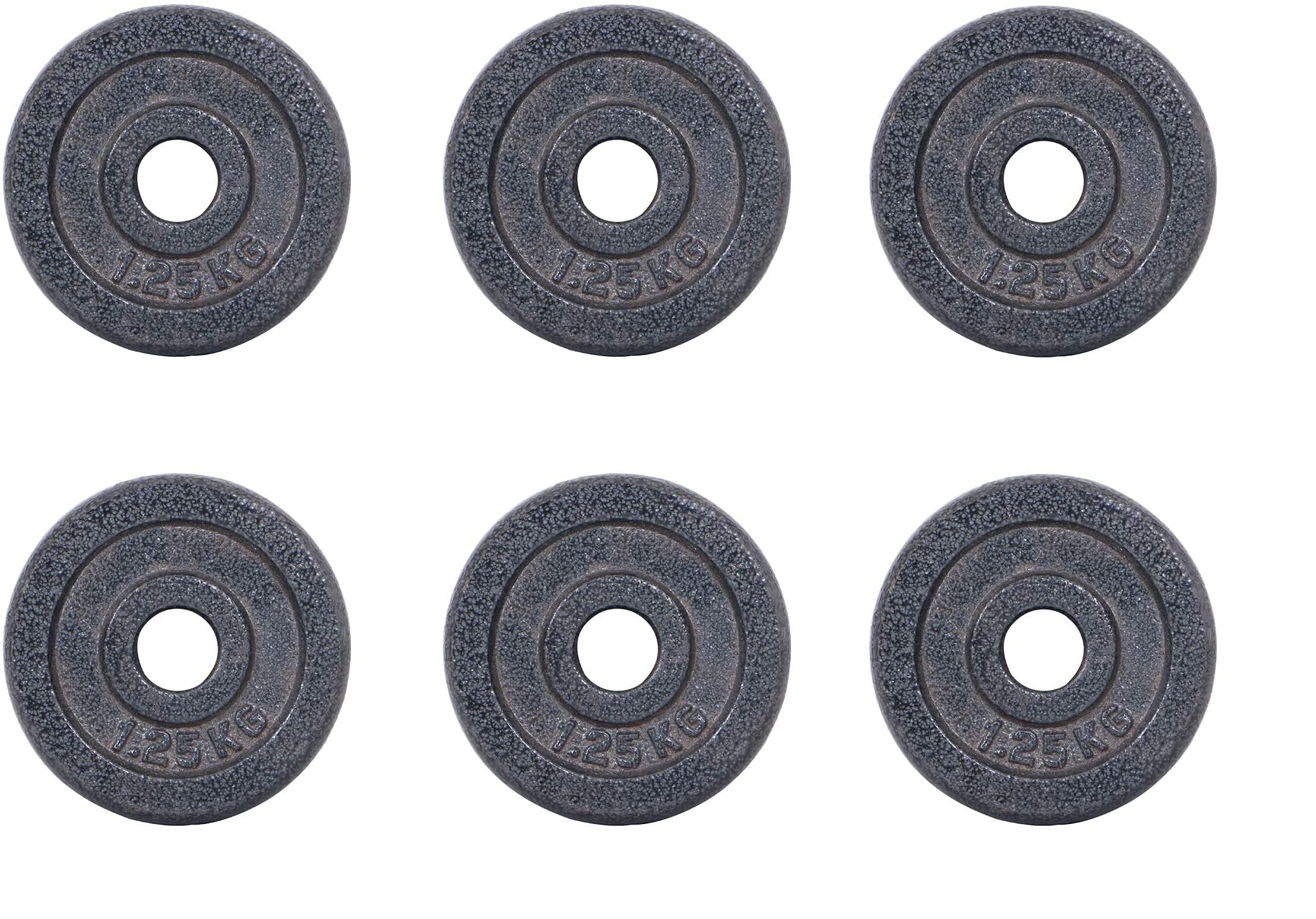 Dolphy 1.25 kg x 6 Standard Weight Plates for Home Gym | 1 Inch Cast Iron Weight Lifting Plates 7.5 kg (B0BSTXR95P) Amazon Price History, Amazon Price Tracker