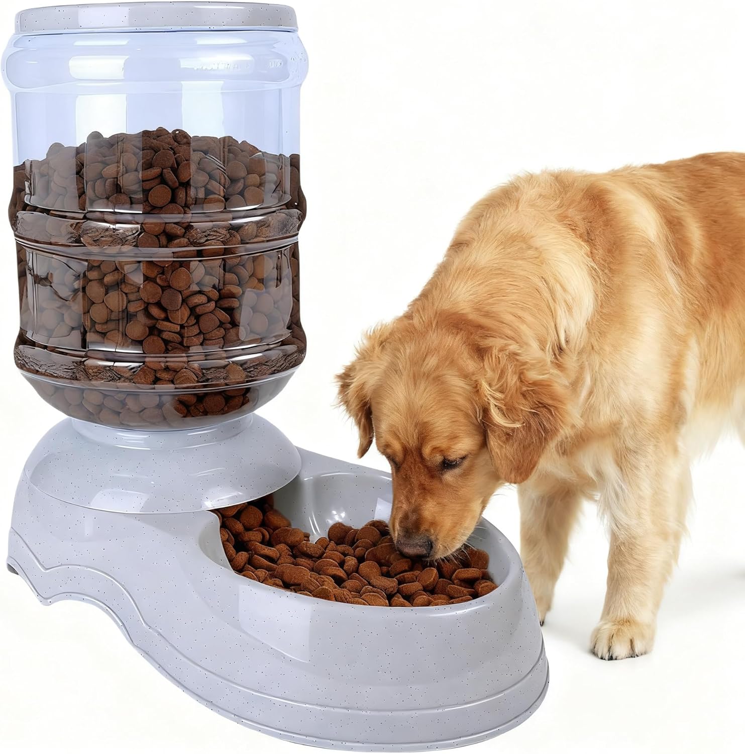 Automatic Dog Feeders,3 Gallon Capacity Gravity Food Dispenser for Large Dogs,Automatic Dog Feeder Large Breed, Pet Feeder Station Food Dispenser