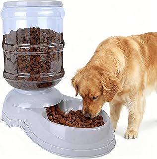 Automatic Dog Feeders,3 Gallon Capacity Gravity Food Dispenser for Large Dogs,Automatic Dog Feeder Large
