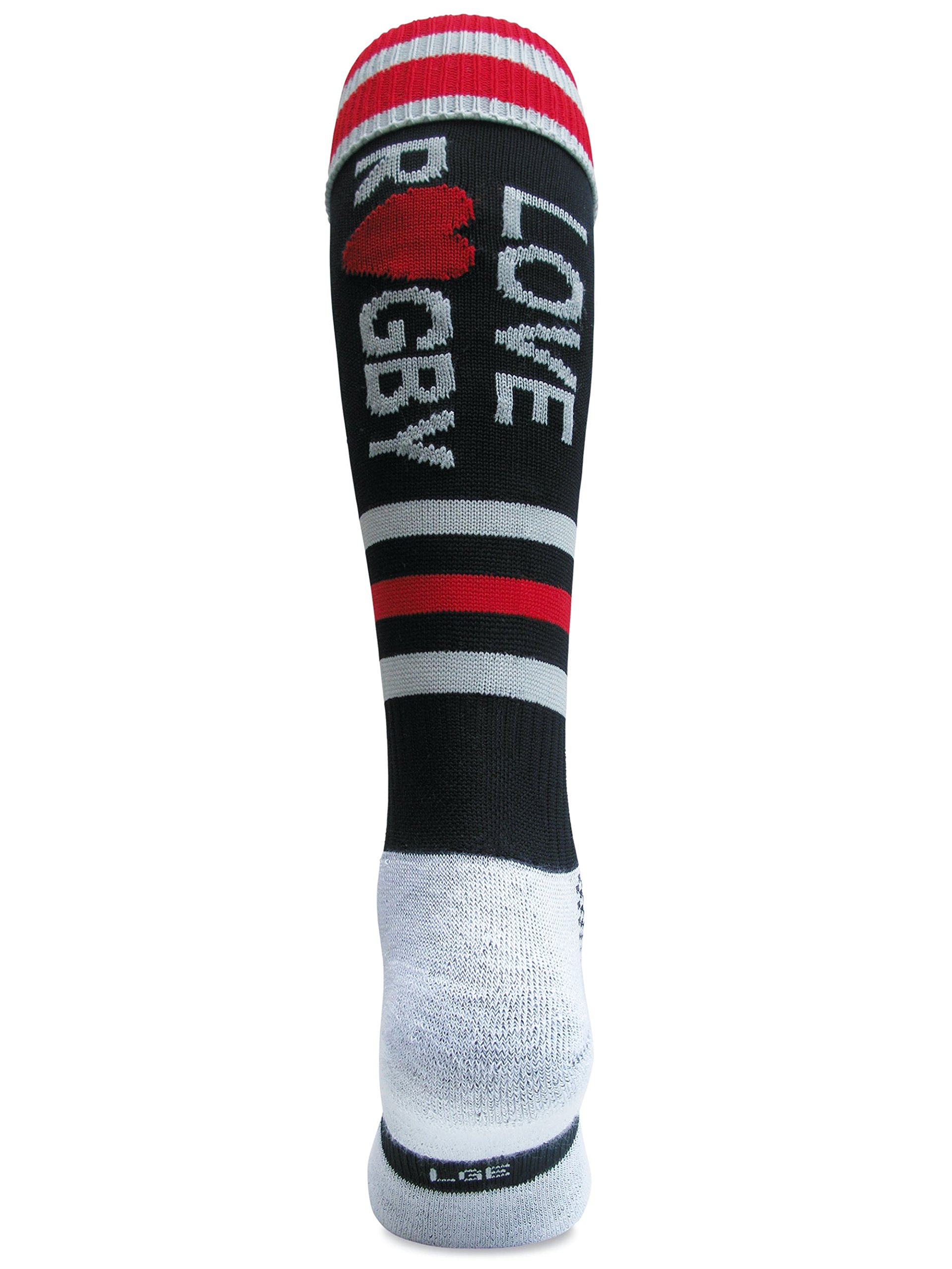 WackySox Love Rugby Knee Length Sports Socks, Rugby Socks