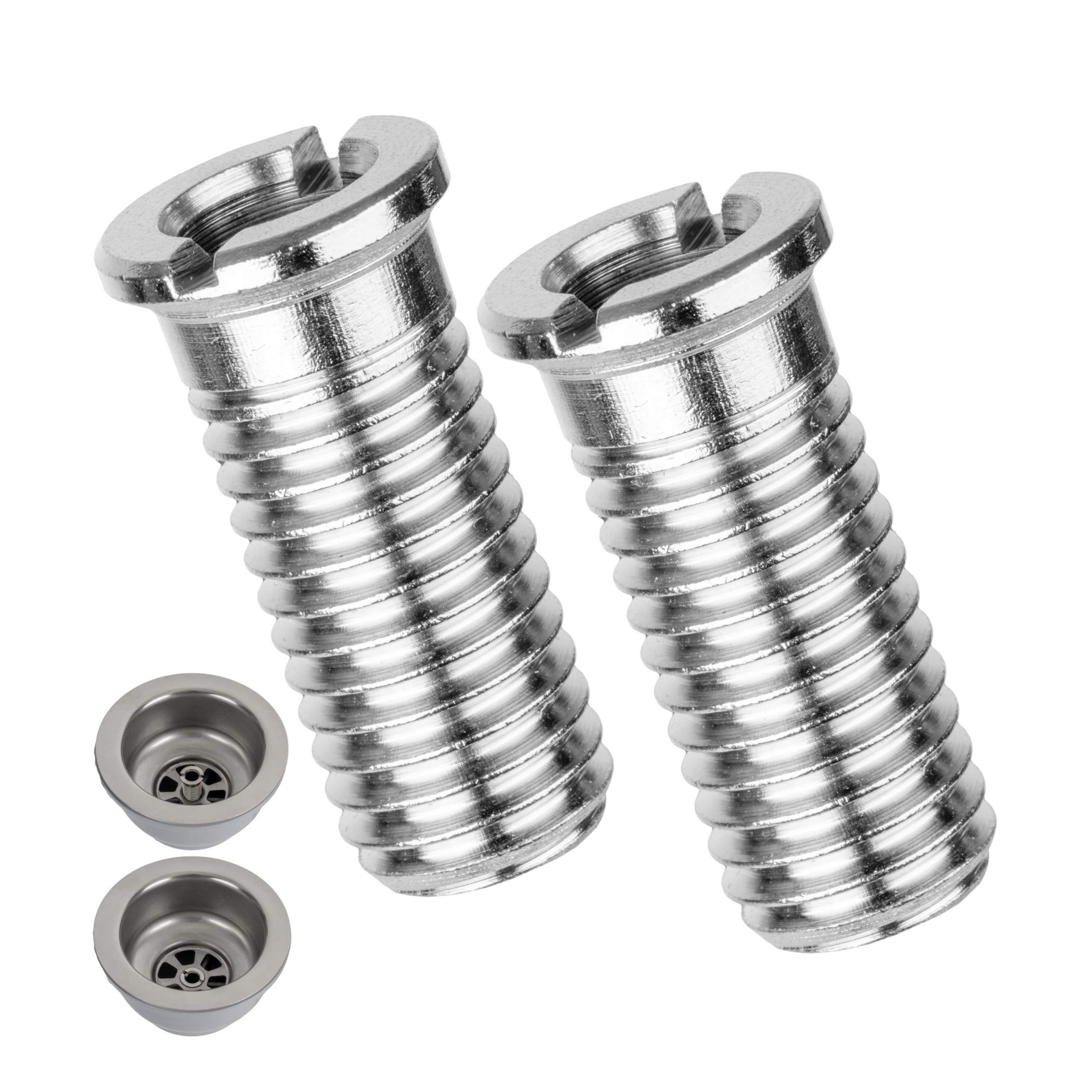 Śruba drążona do zaworu sitowego, M12 x 1,5 x 30 mm, 2 sztuki, kompatybilna z zestawem odpływowym Blanco InFino 3,5 cala, z mosiądzu, gwint standardowy, śruba do zlewu w Fino, śruba zapasowa
