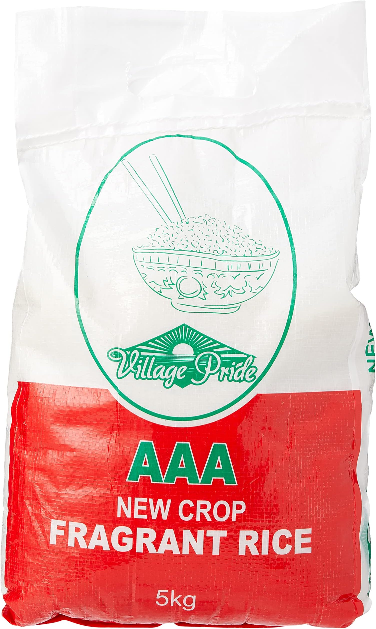 Village Pride Fragrant Rice 5kg, AAA New Crop , Premium Long-Grain White Rice, Light & Fluffy Texture, Naturally Aromatic Fragrant, Ideal for Everyday Cooking