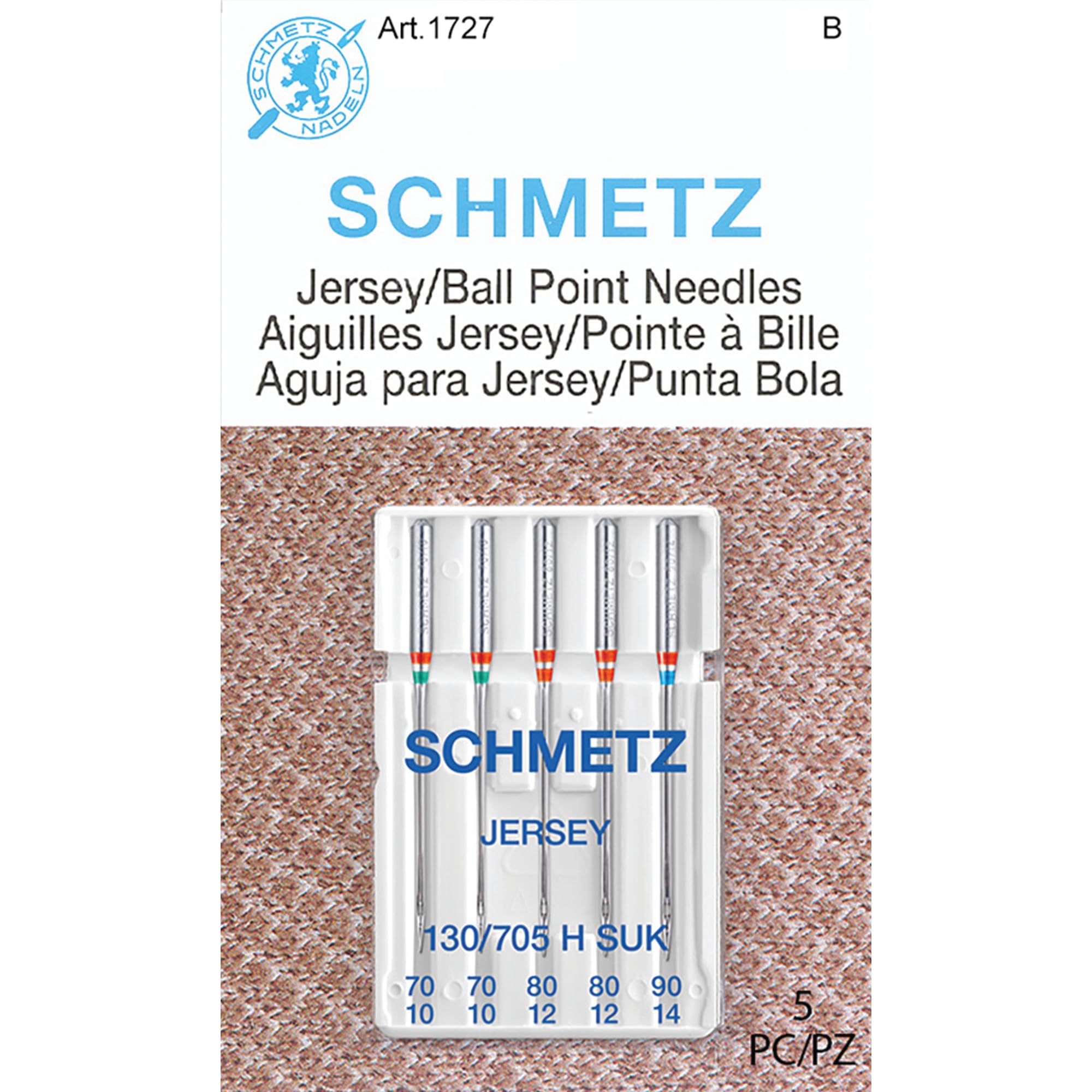 Schmetz Euro-Notions Ball Point Jersey Machine Needles Assorted Sizes