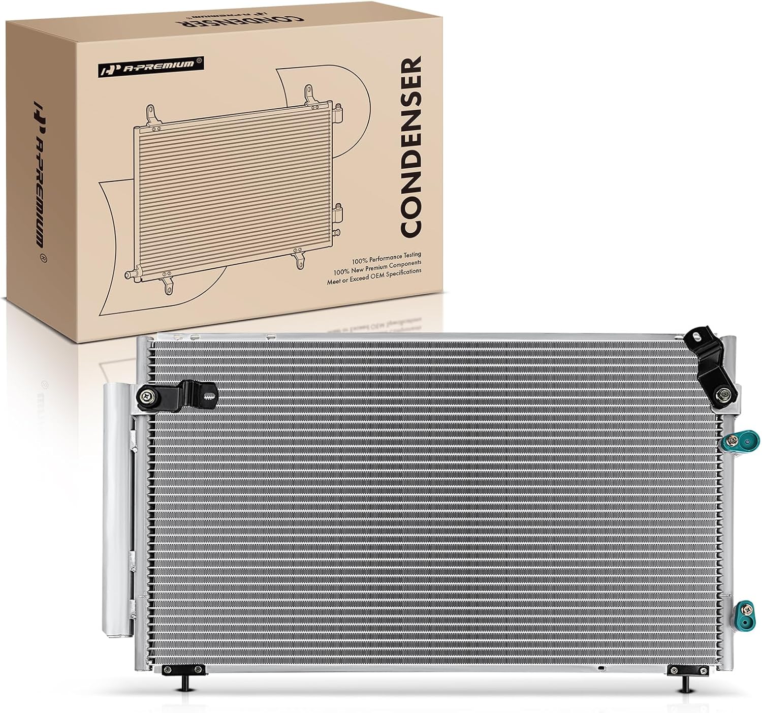 A-Premium Air Conditioning A/C Condenser Compatible with Lexus GS300 1998-2005, GS400 1998-2000, GS430 2001-2005, 3.0L 4.0L 4.3L, Replace# 8846030790