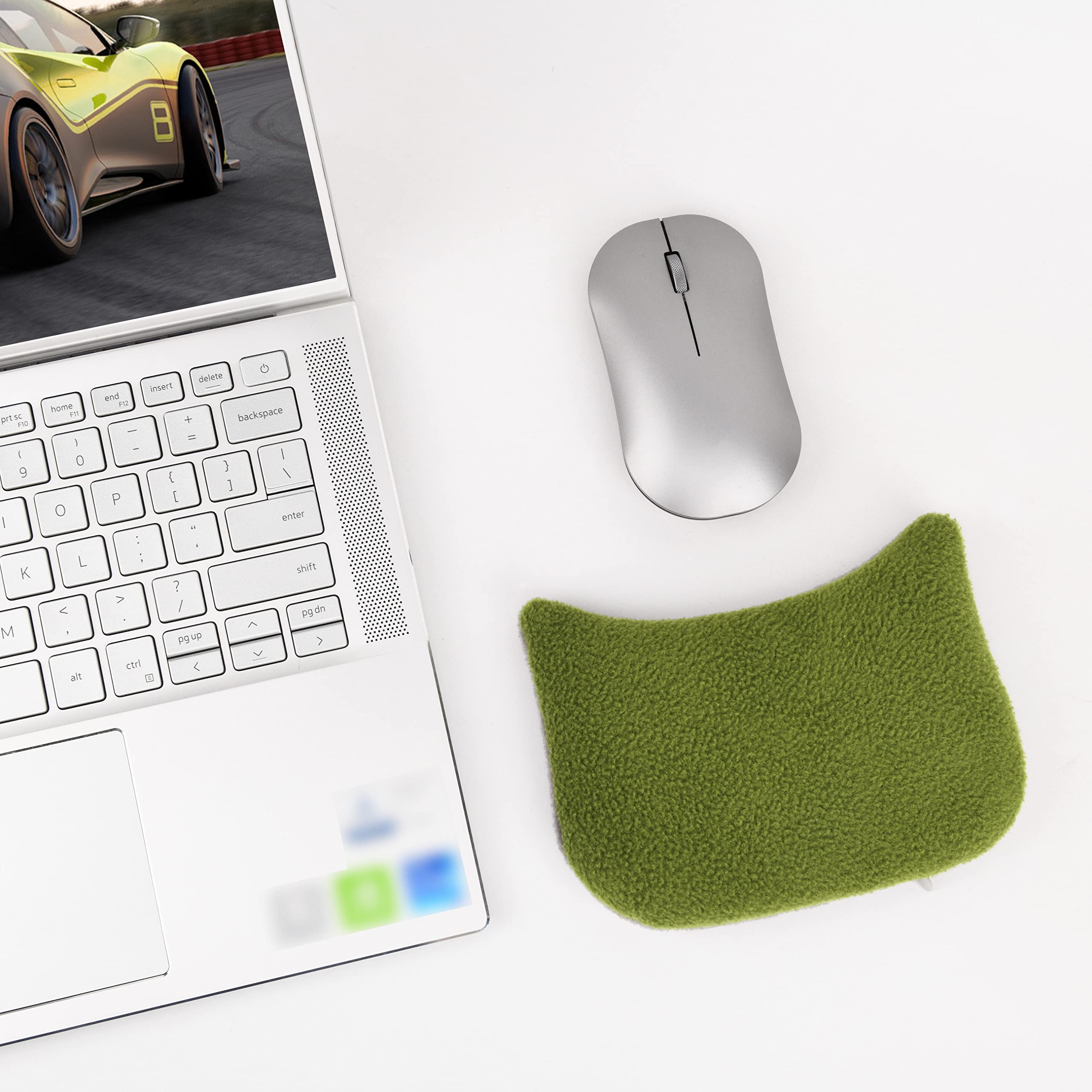 Ergobeads,Pouf ergonomico per poggiapolsi per mouse, supporto da polso per computer, computer portatile, giochi per PC, ufficio, facile da digitare per alleviare il dolore del polso (blu)