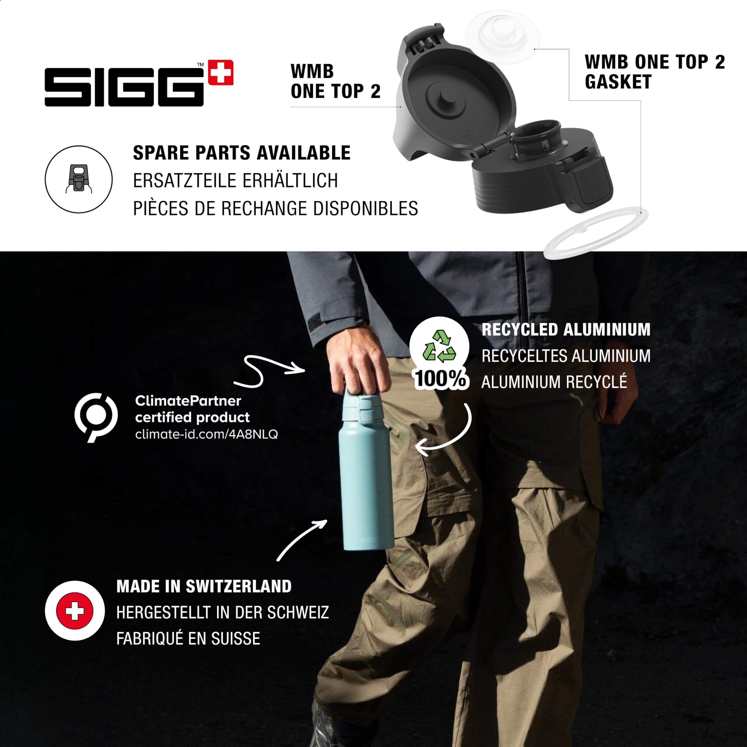 Sigg WMB Pathfinder 1l Black Black Zwart
