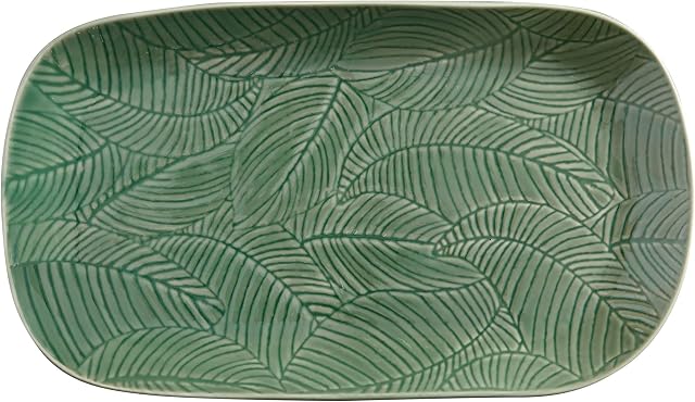 Maxwell & Williams DR0310 Panama Serving Platter in Gift Box, Stoneware, Kiwi Green, 34 x 19 cm