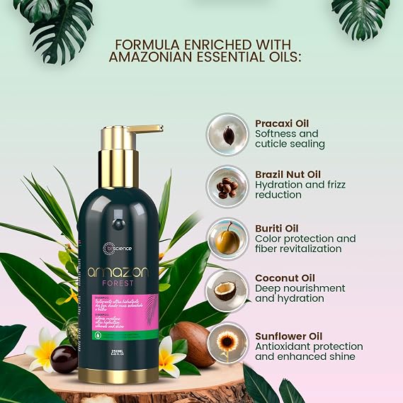 Brscience Amazon Forest Shampoo - Hydration, Shine, and Hair Renewal - 250ml