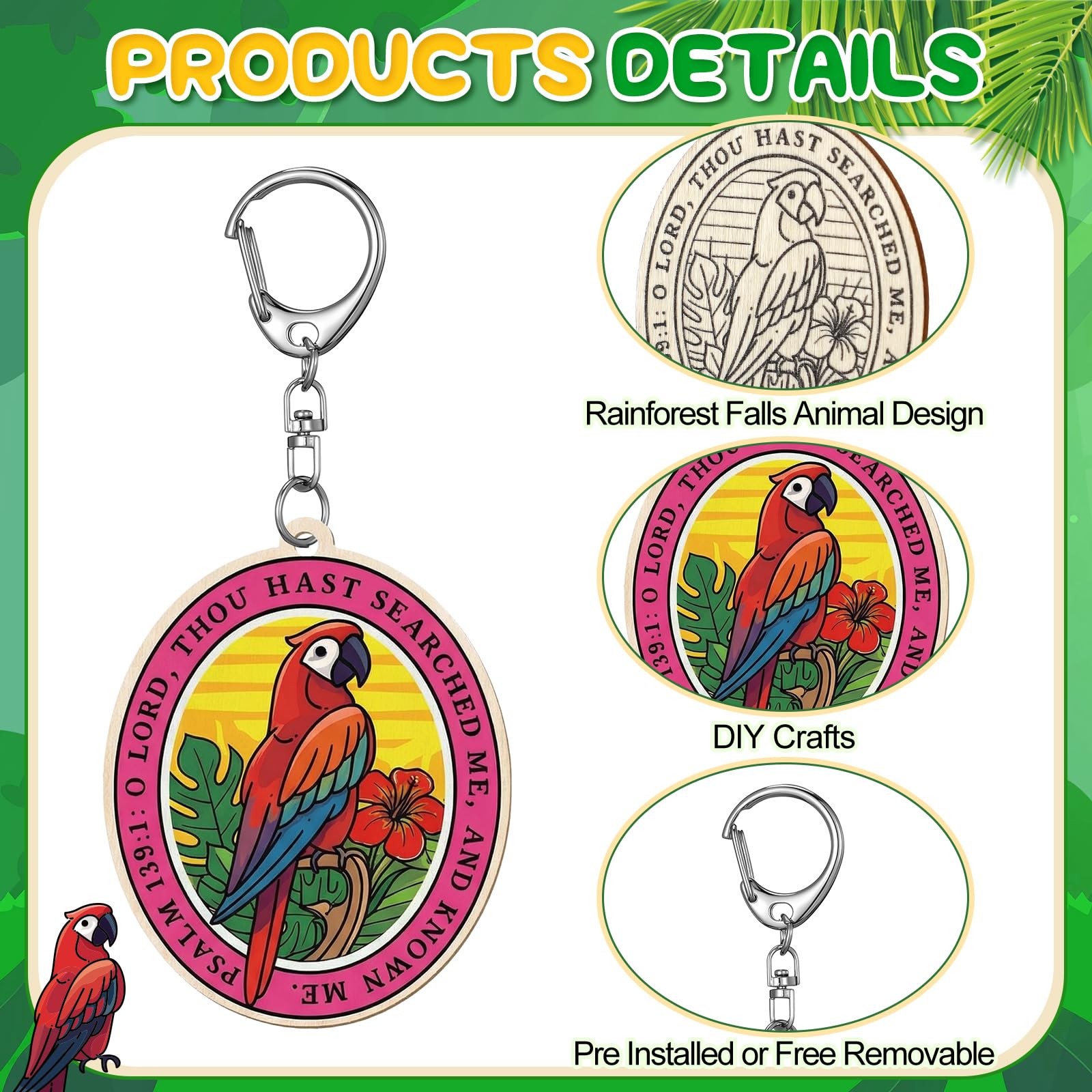 RattanView Basteln Sie Ihre eigenen Schlüsselanhänger zum Selbermachen, für Sonntagsschule, Zuhause, aktive Partygeschenke