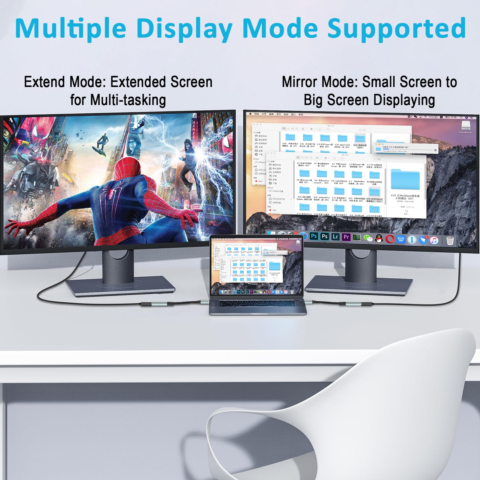 USB to HDMI Adapter,USB 3.0/2.0 to HDMI Cable Converter 1080P for Monitor Connector Output for Computer Laptop Desktop with Multiple Windows 11/10/8.1/8/7,Mac MacBook pro,PC TV(Need to Install Driver) — Amazon image 5