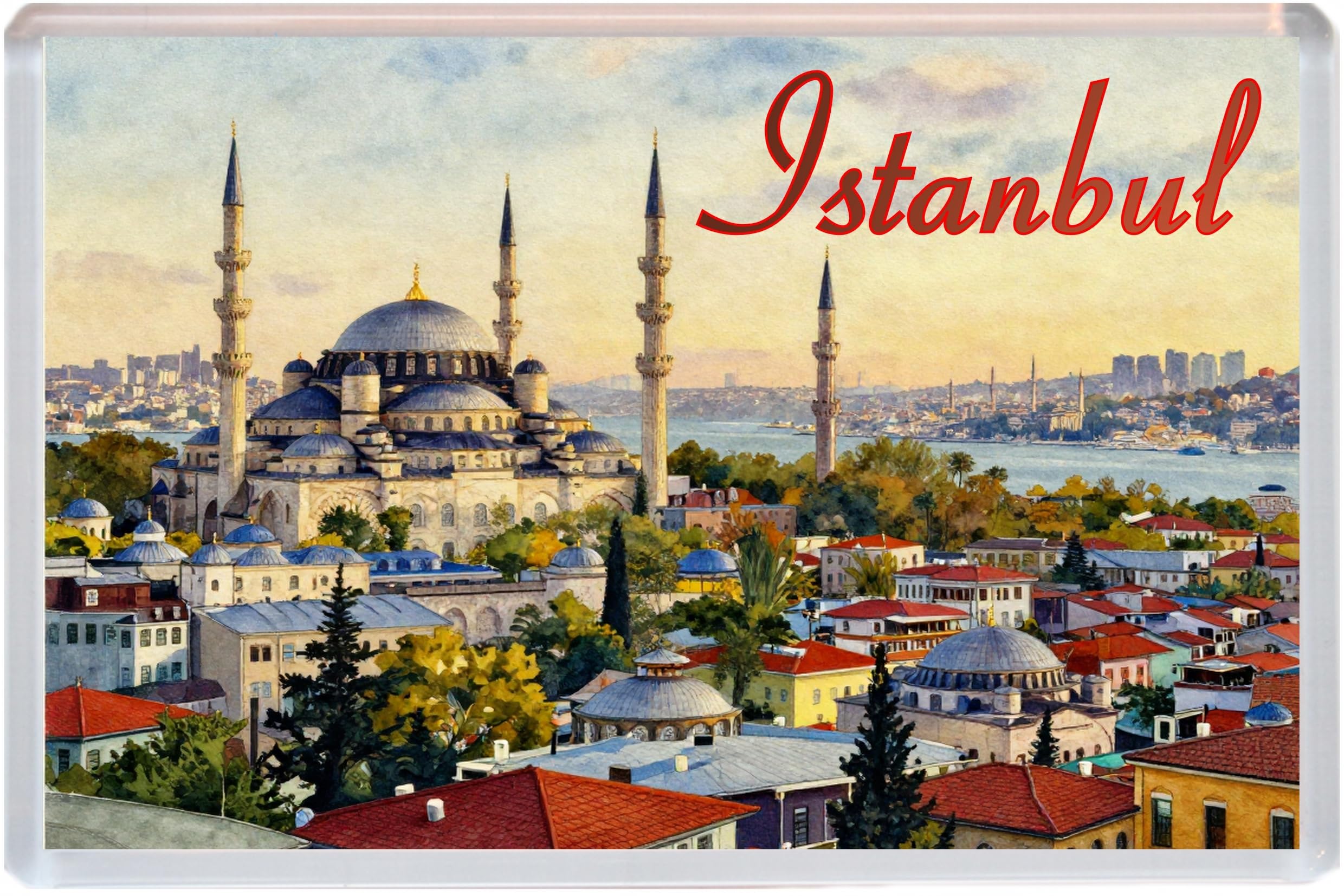 Istanbul - Turkey - Jumbo Artistic Fridge Magnet 96 x 67mm BBS26FM13