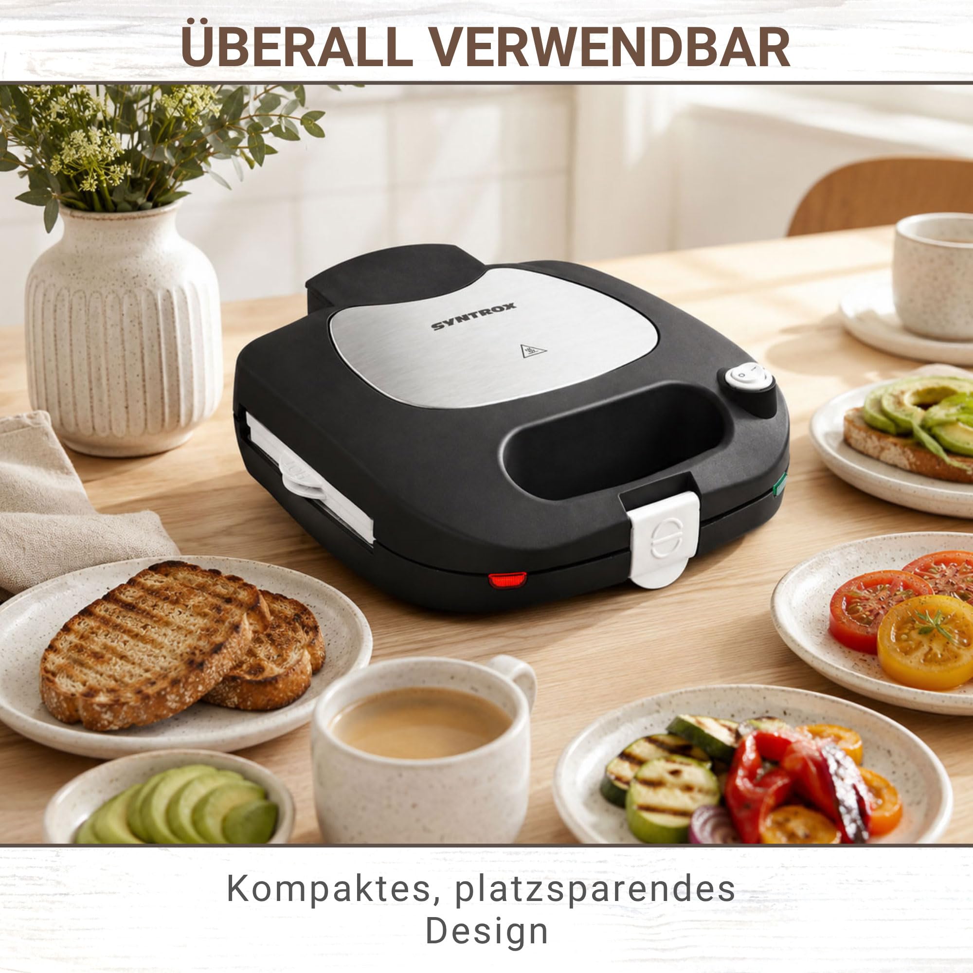 Syntrox Germany Teppanyaki Flatgrill keramisch beschichteten Backplatten SM-1500W